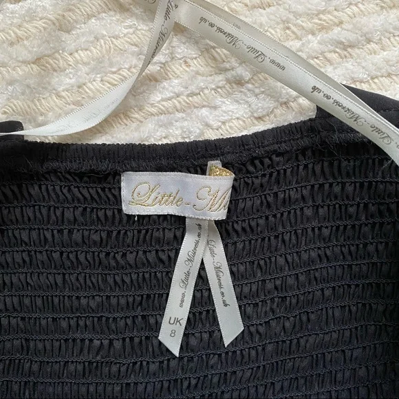 Little Mistress chiffon black dress - Picture 5 of 16